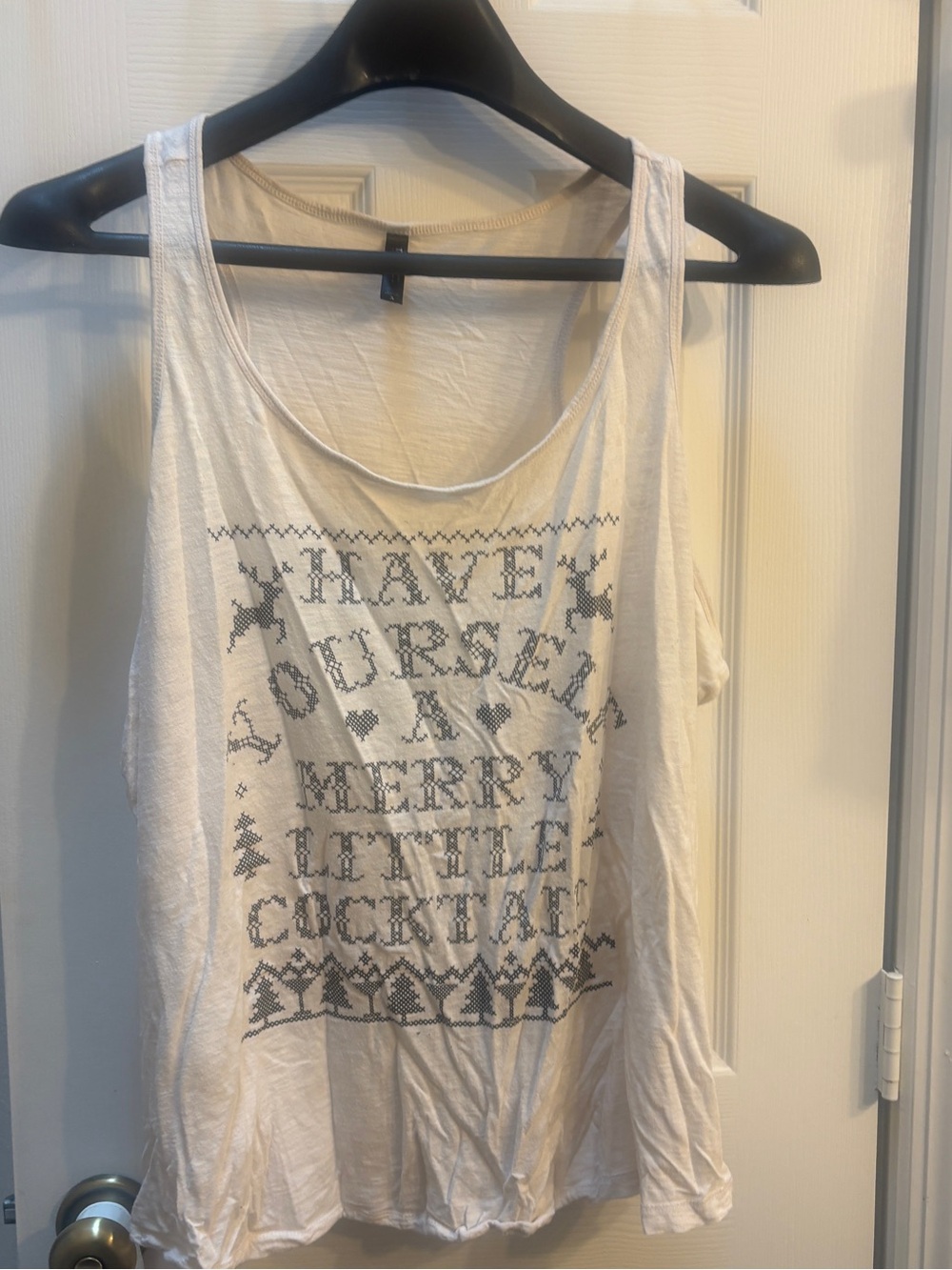 torrid White Graphic Holiday Sleep Tank Top
